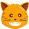 Smiling Cat Face With Open Mouth emoji on Messenger